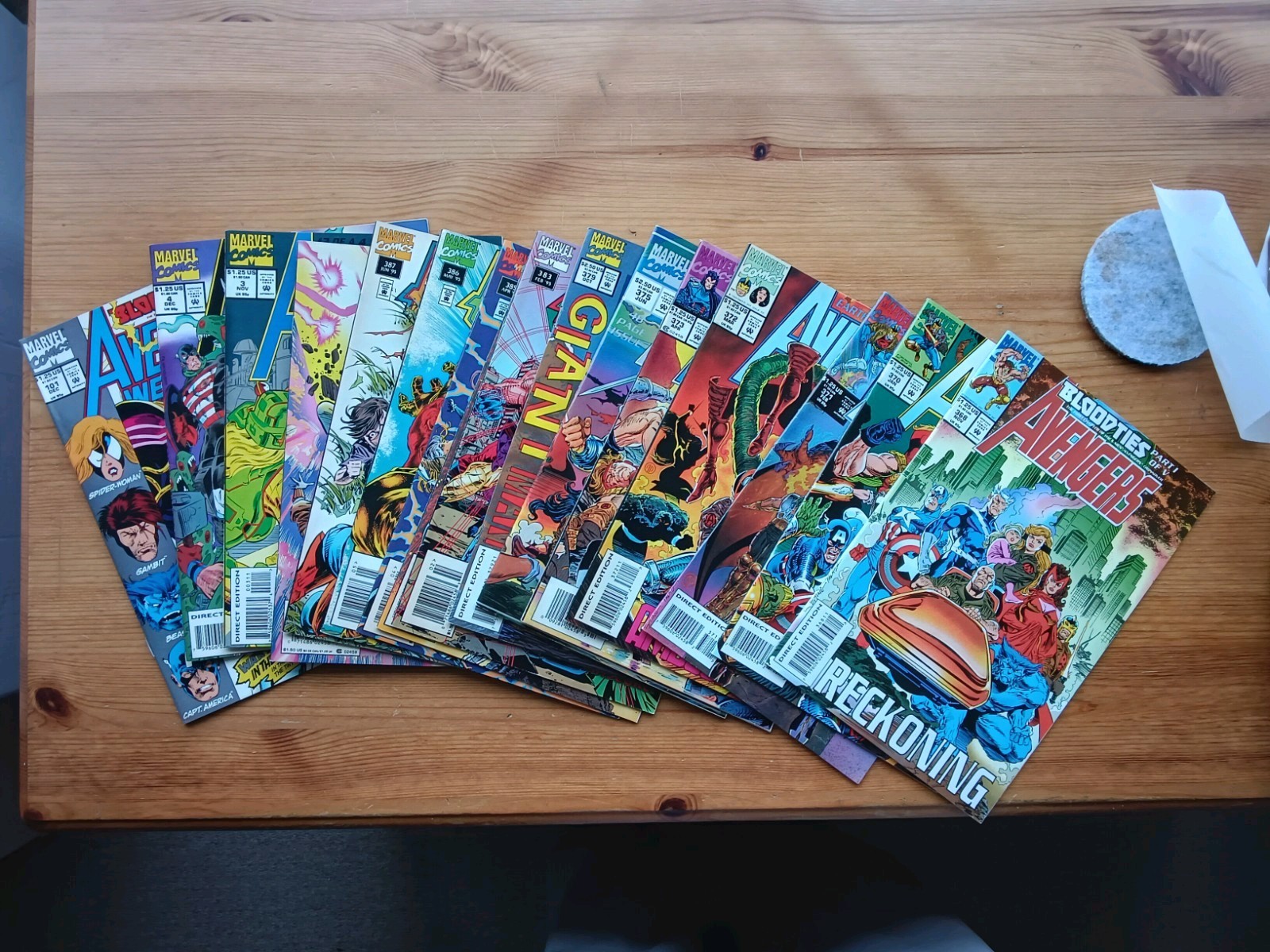 Avengers Marvel Comics 16 Issue Job Lot bet #368-388 West Coast #101 Terminatrix