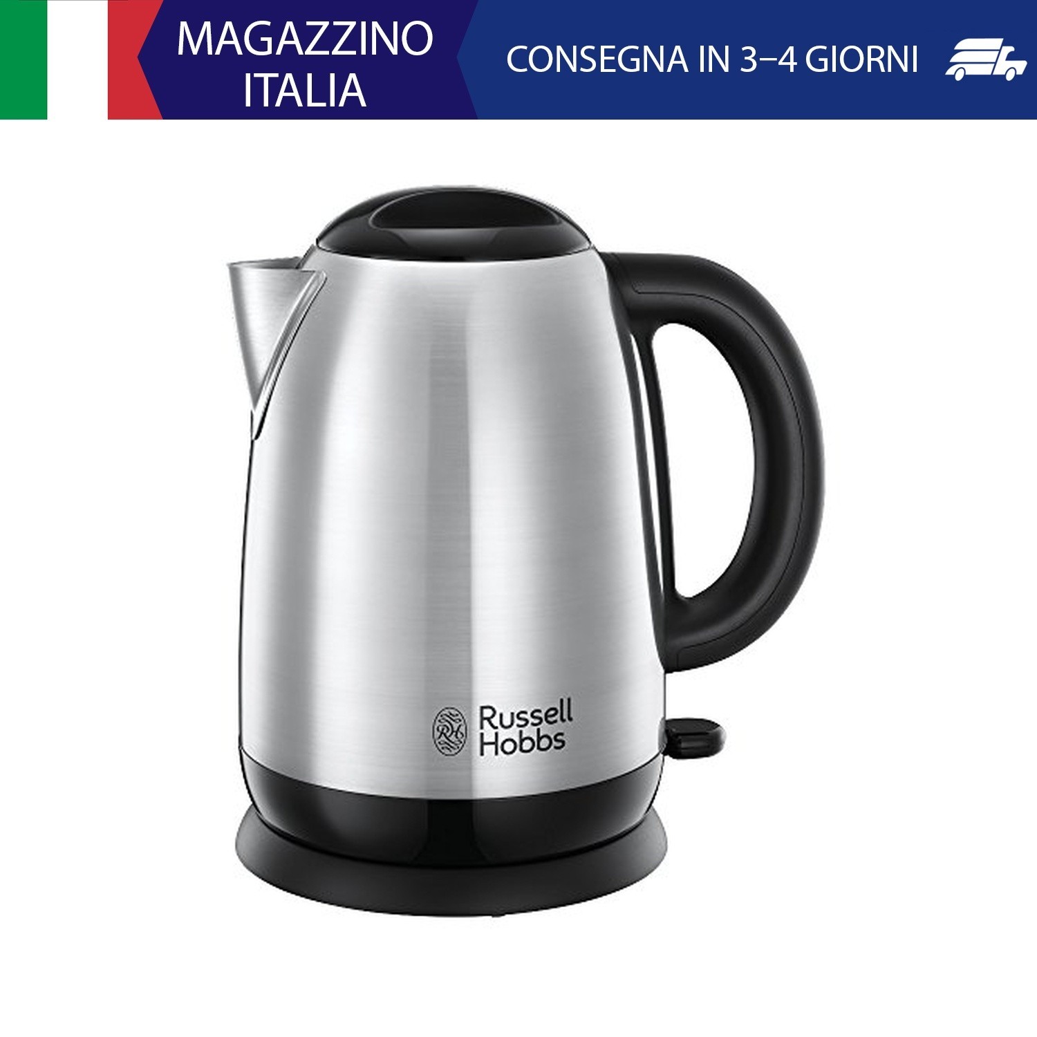 Russell Hobbs Bollitore Elettrico - 1,7 L, 2400 W - Acciaio Inox Satinato; Eboll