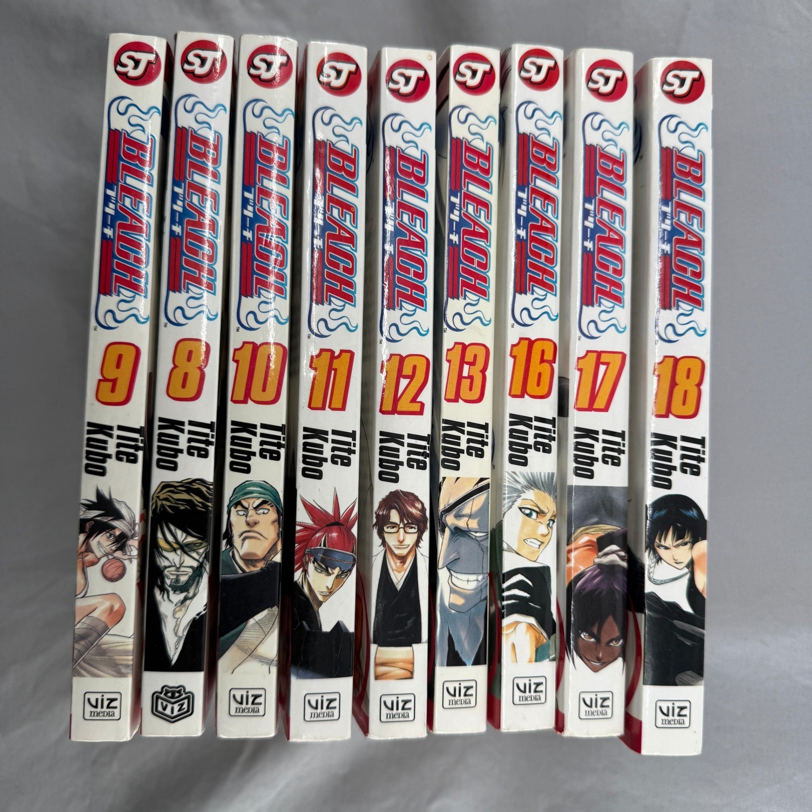 Bleach Manga Lotto Volumi 8-13 16-18 Tite Kubo Shonen Jump VIZ Media Inglese