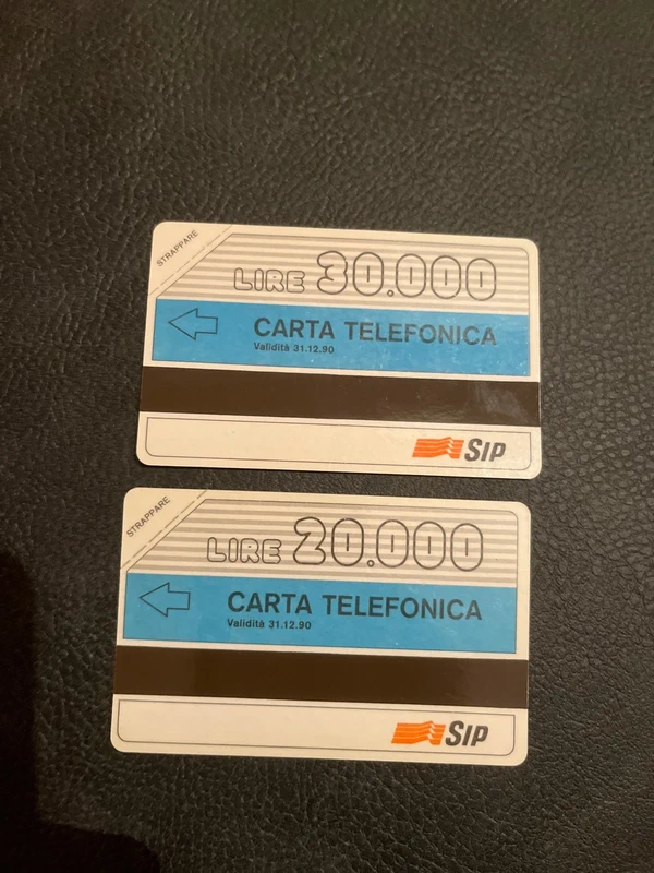 Schede telefoniche F.0 face orarie 27a e 27b