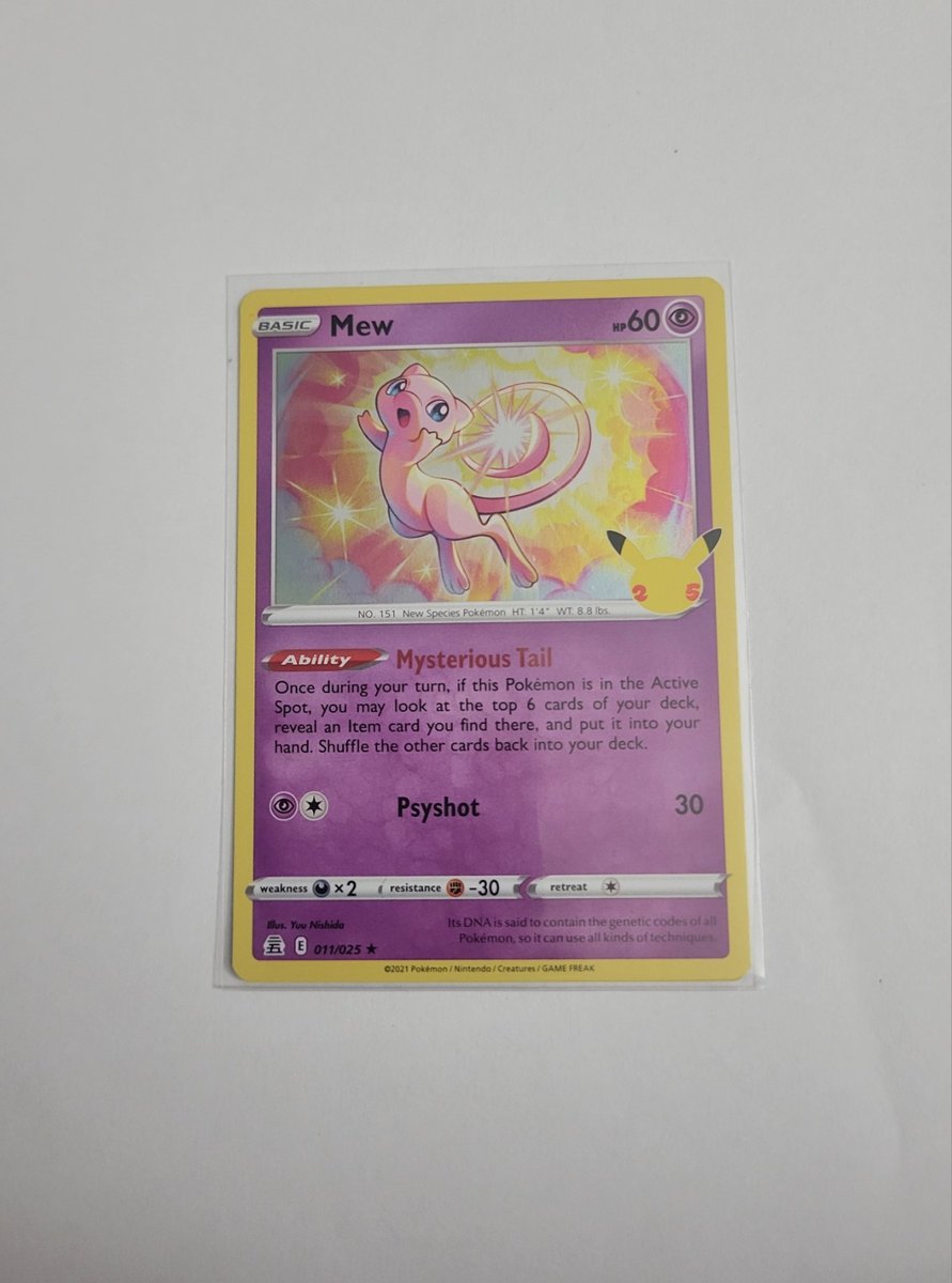 Pokemon Mew 11/25 25° Anniversario quasi nuovo