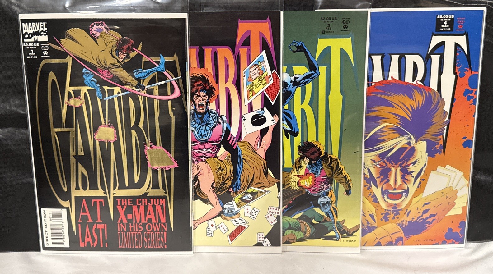 Gambit (1993) Lot, Complete Mini Series set Issue #s 1-4