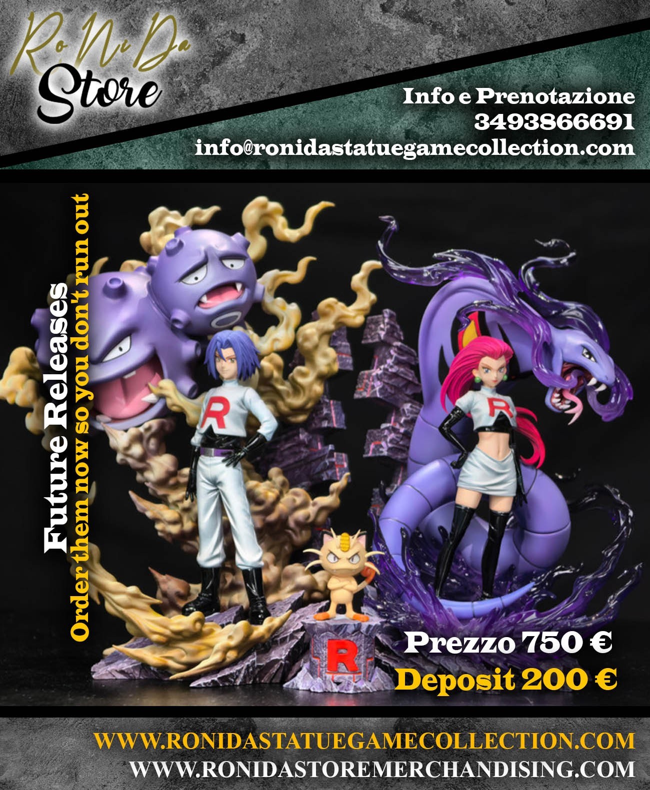 Asia PREORDER - SXB Studio - Team Rocket Pokémon - Resin Statue