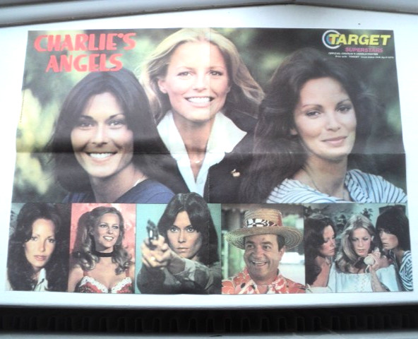 TARGET UK COMIC FREE GIFT FROM ISSUE 3 (28/4/1978) - CHARLIE'S ANGELS POSTER VGC