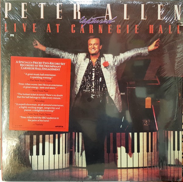 2LP PETER ALLEN Captured Live At Car AL128275 Arista US SEALED