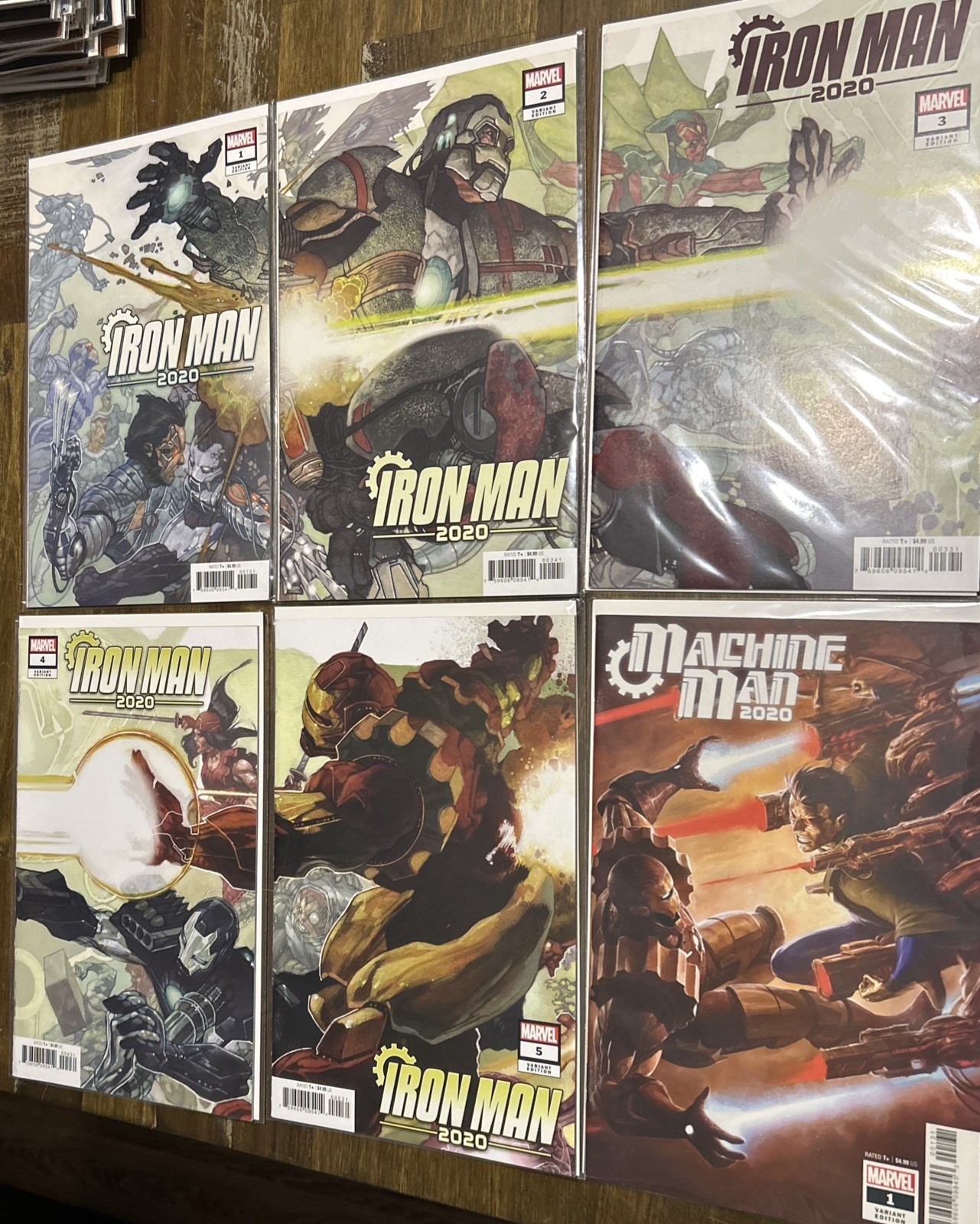 Copertina Marvel Iron Man 2020 #1-5 varianti / Dan Slott / Pete Woods + MachineMan #1