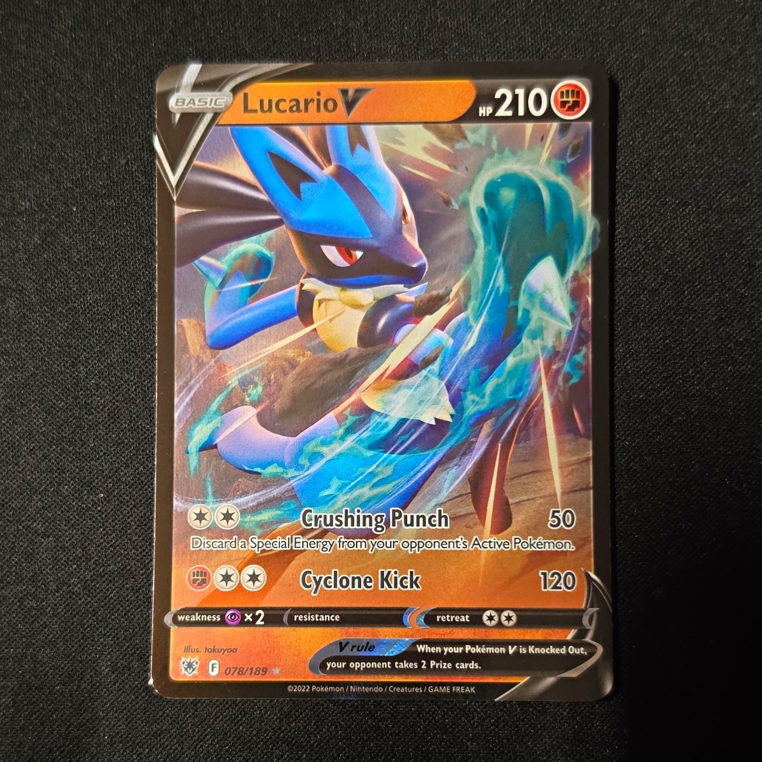 The Pokemon Company Lucario V 078/189 Astral Radiance EN Holo UR Basic HP210