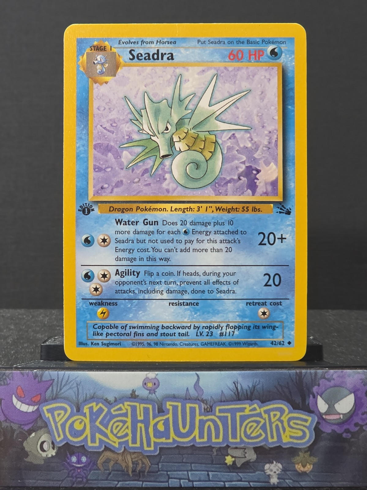 Pokemon Card Seadra Fossil 1st Edition Uncommon 42/62 Near Mint