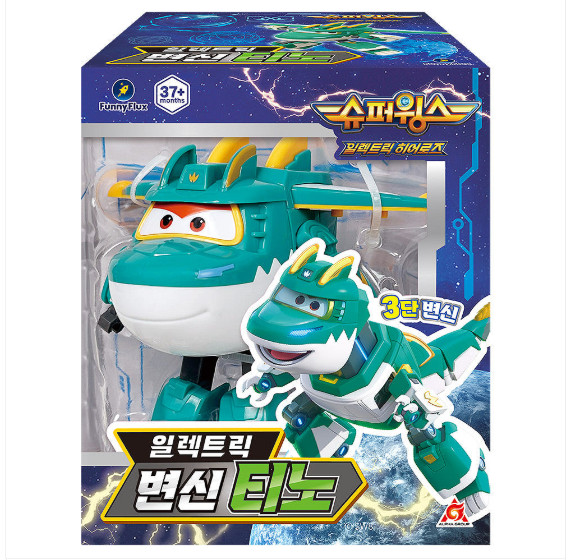 2025 NUOVO Super Wings Electric Transforming Tino Robot Figure/Corea per...
