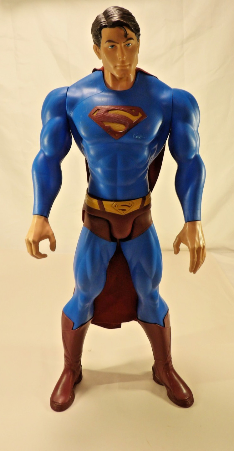 VTG DC Comics Superman Action Figure with Cape Model (s06) J2108 Giant 30” READ