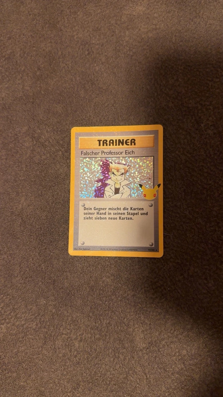 Pokémon Karte Falscher Professor Eich Trainer