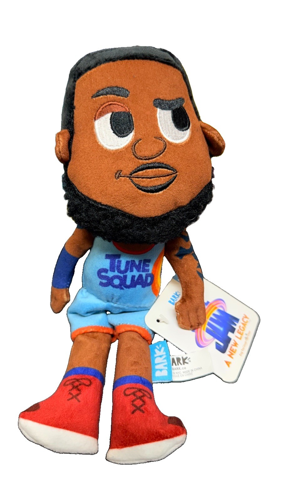 BARK Space Jam A New Legacy LeBron James Tune Squad Peluche Cane Giocattolo M-L Nuovo con etichette