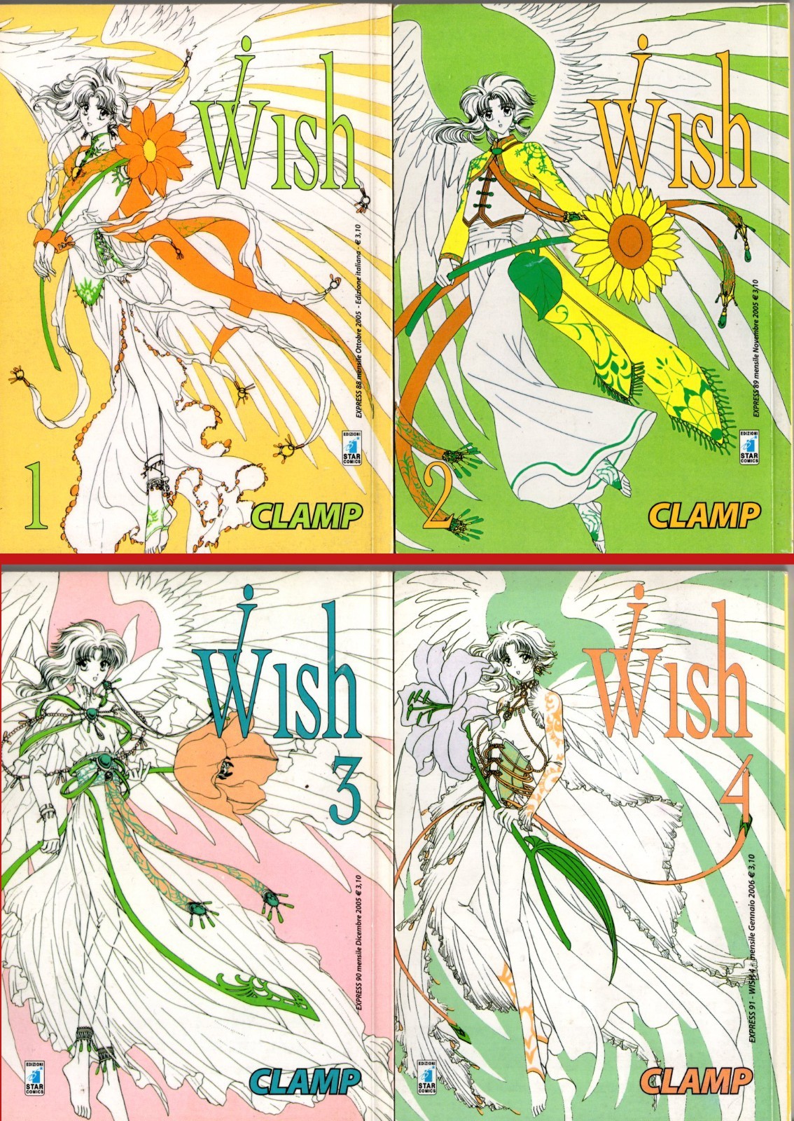 Wish delle Clamp 1-4 COMPLETA MANGA Star comics