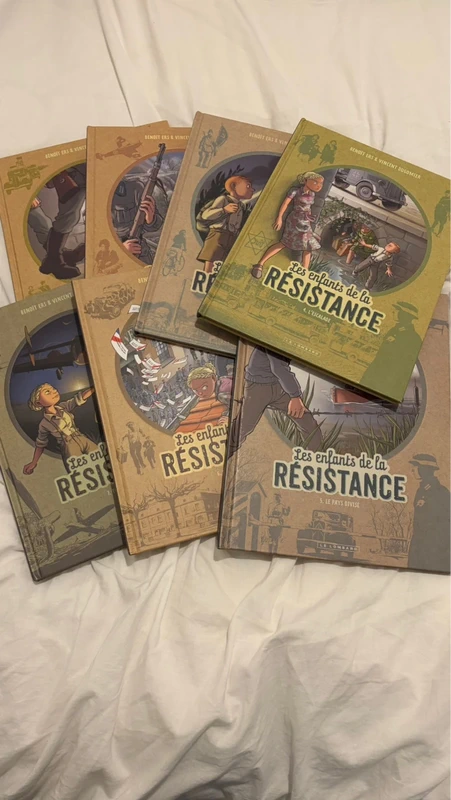 Lot de 7 livres (BD) de la collection « Les enfants de la résistance »
