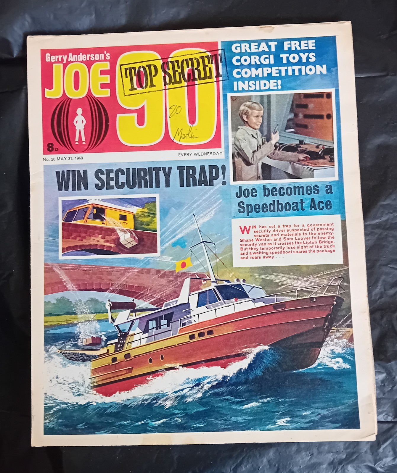 Joe 90 comic #20 (31/05/1969).  Star Trek/Land of Giants/The Champions. VG-