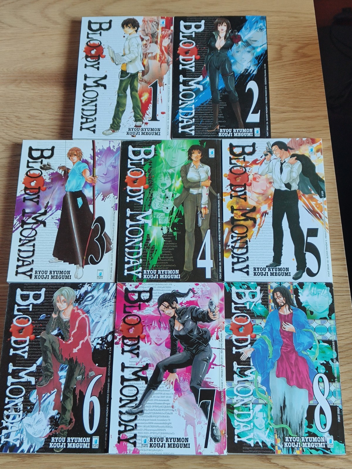 Star Comics Bloody Monday vol. 1-8 lotto manga italiano R. Ryumon 2010