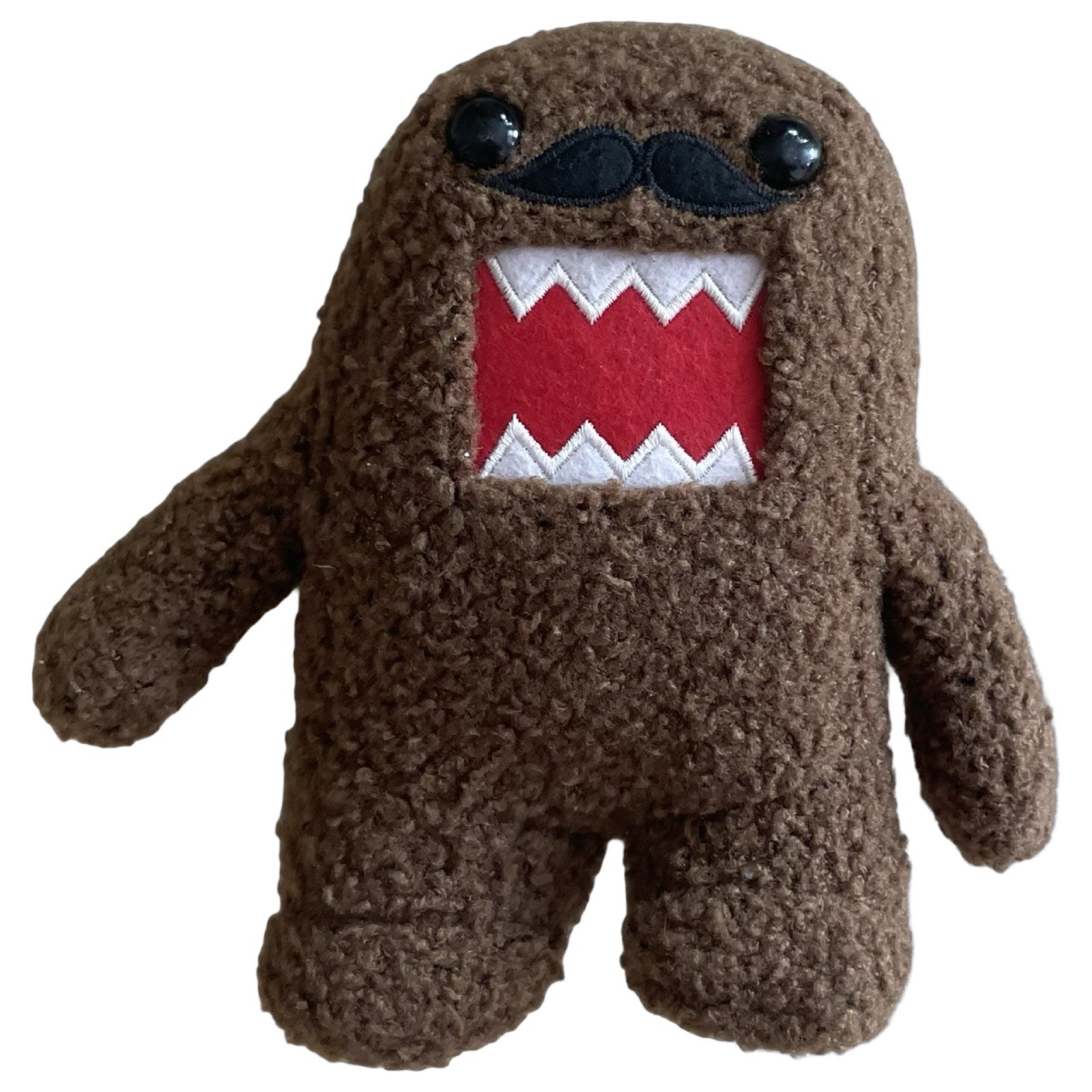 Domo Moustache 6" Plush 519 Brown Stuffed Animal