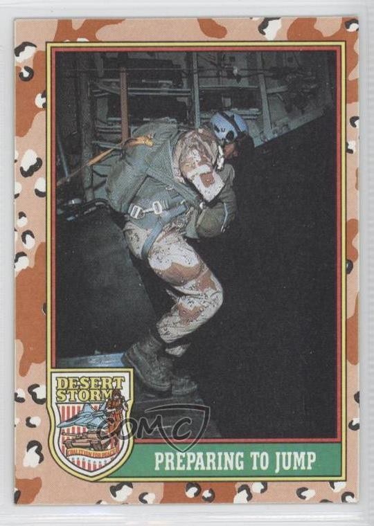1991 Topps Desert Storm Preparing To Jump (Yellow Desert Storm) #69 1v3