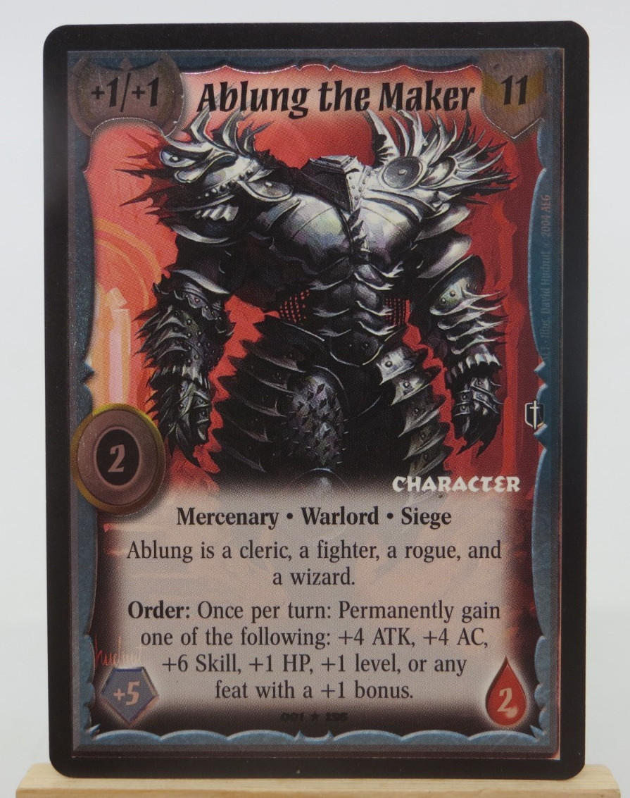 Carta Personaggio Mercenario WARLORD Saga della Tempesta CCG - ABLUNG THE MAKER