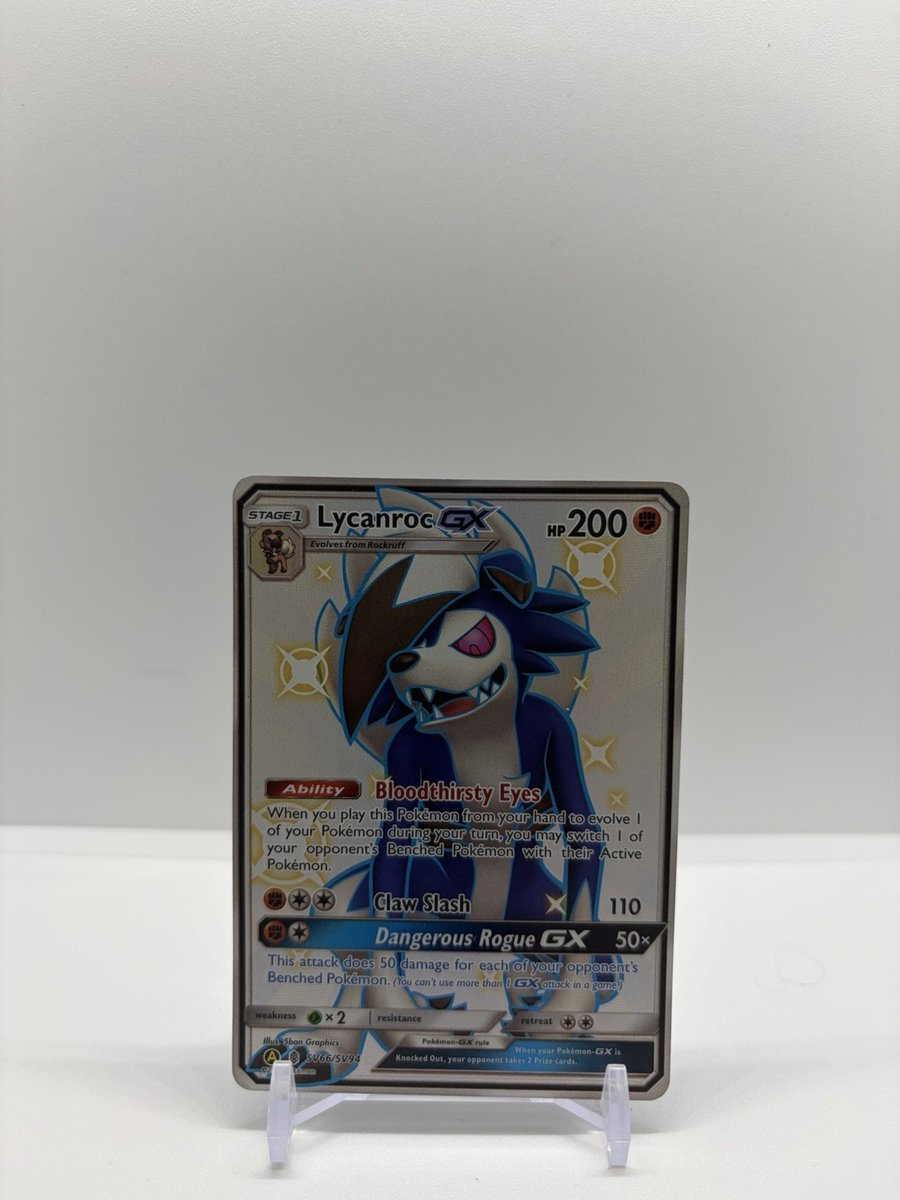 Lycanroc GX SV66/SV94 Destino Nascosto: Shiny Vault Holo Near Mint