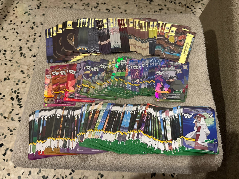 Gros lot de 204 cartes Naruto Mythos TCG - Vrac toutes rareté