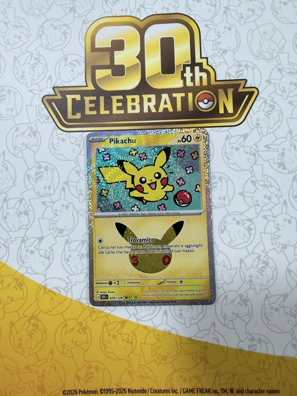 Pikachu 7/30 Pokemon 30th