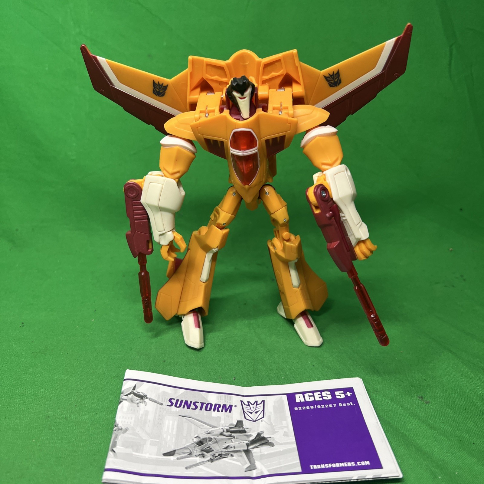 Transformers Animated Sunstorm 100% Complete + Instructions  voyager decepticon