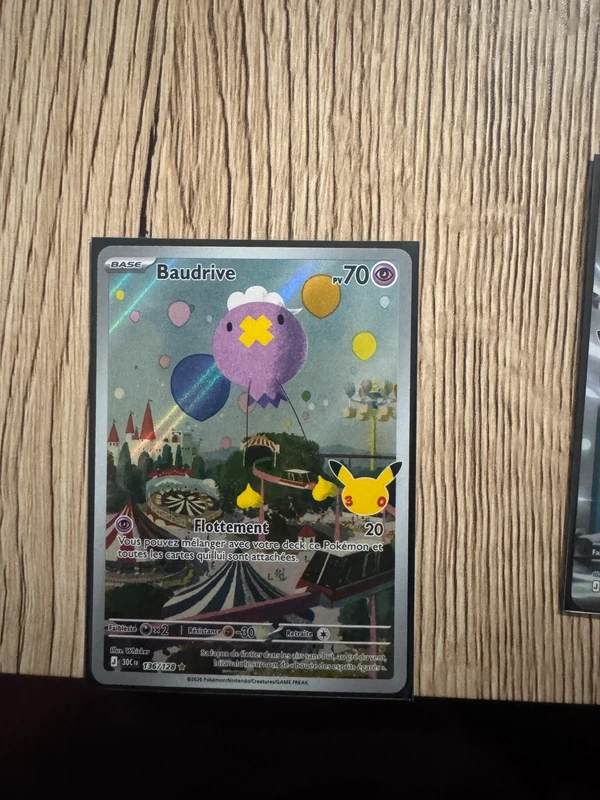 Pokémon 30e Anniversaire – Lot de 2 Cartes Baudrive 136/128 Illustration Rare – Neuves