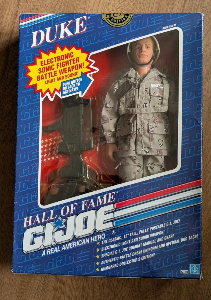 Modellino vintage 1991 GI Joe Hall of Fame DUKE 12" Sonic Fighter nuovo con scatola sigillato