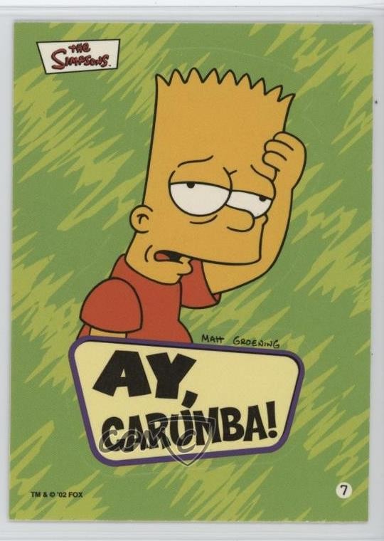 2002 Topps I Simpson Bart Simpson Bart Simpson Ay Carumba! #7 1ln4