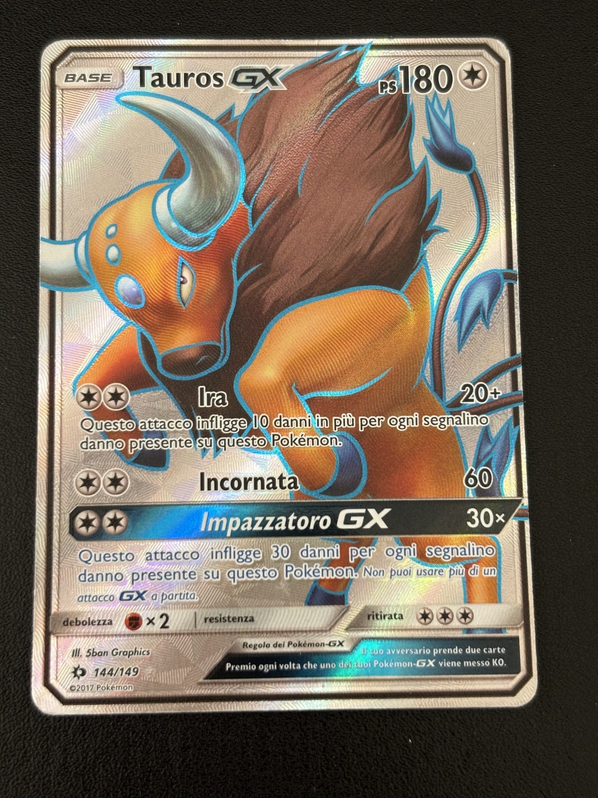 Tauros GX Full Art - Sole e Luna 144/149