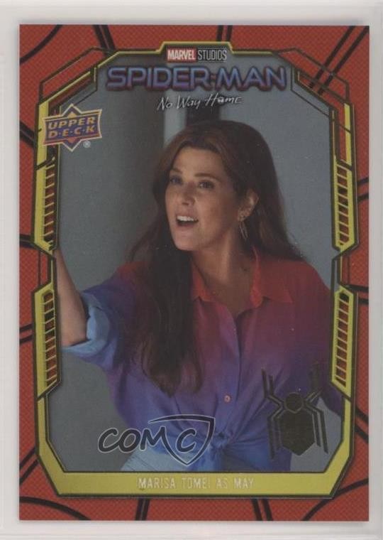 Spider-Man No Way Home 2023 Marvel Studios lamina rossa e oro Marisa Tomei 5x5