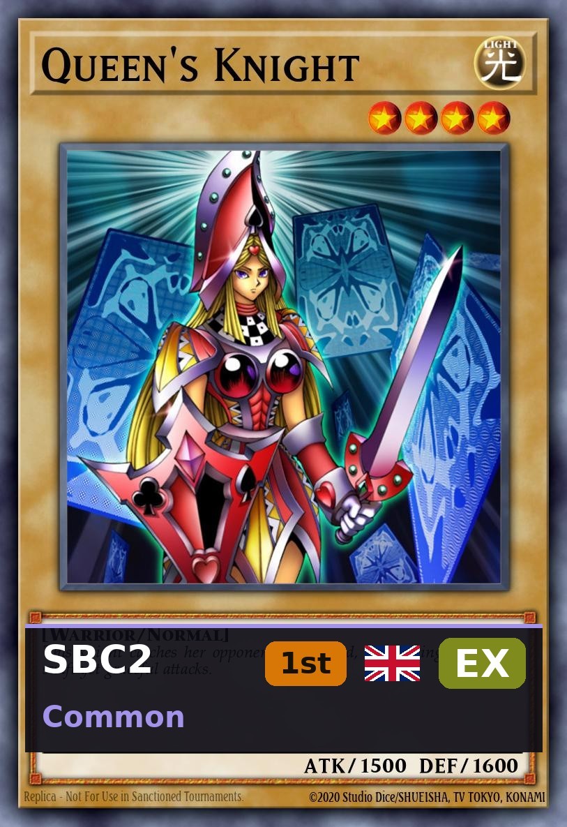 Queen's Knight SBC2-A03 1st Edition EX EN Yu-Gi-Oh
