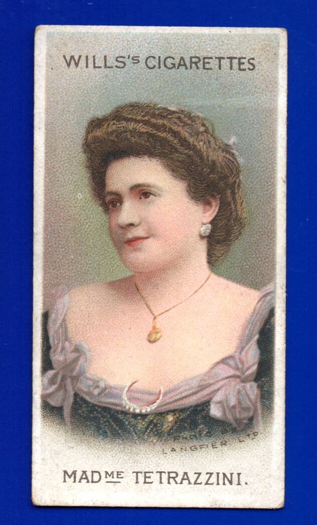 MADAME TETRAZZINI 1912 testamento sigarette MUSICAL CELEBRITÀ #48 VG-EX
