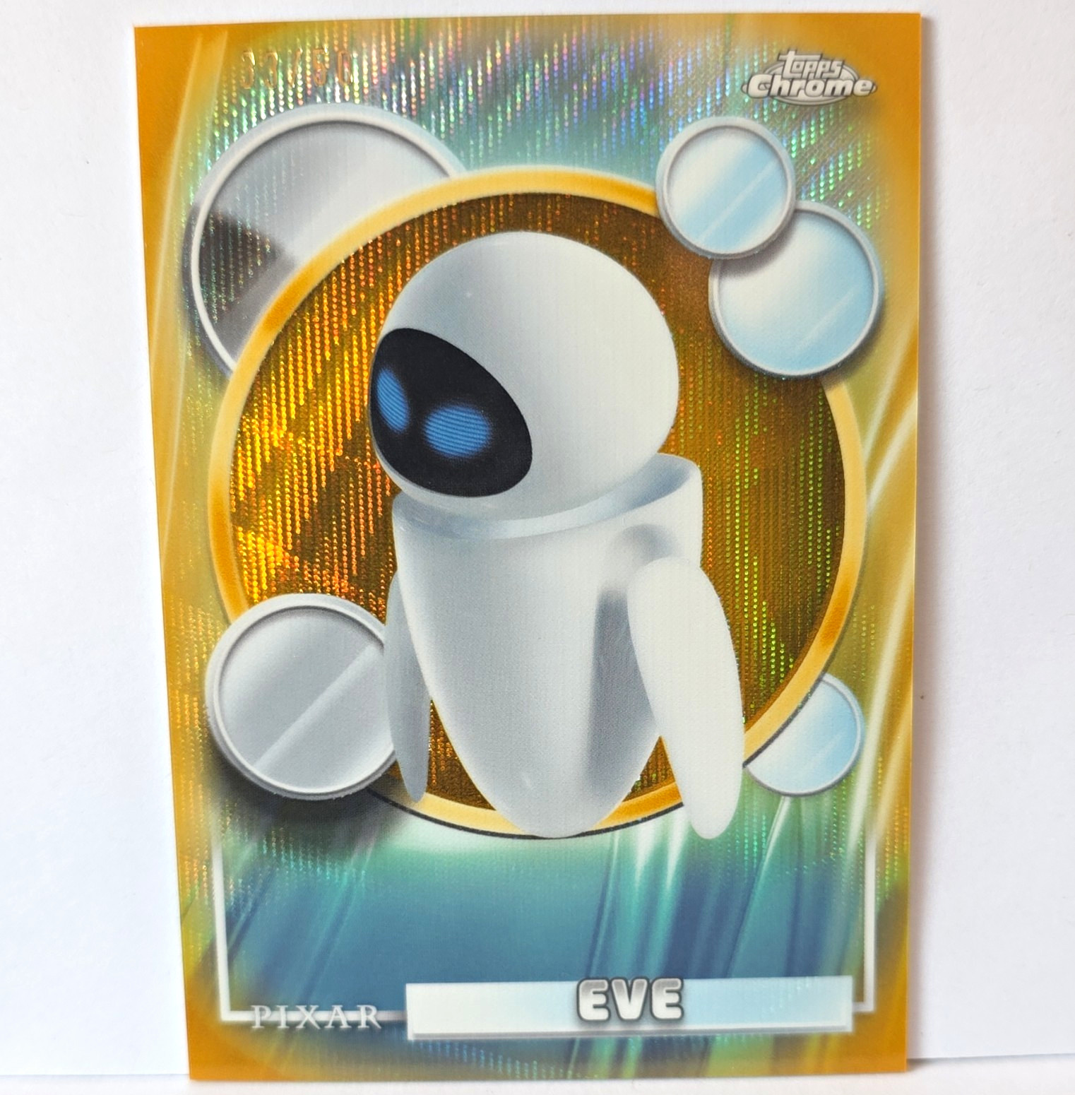 Topps 2026 Chrome Pixar Disney WALL-E EVE #146 Serial Numbered 33/50