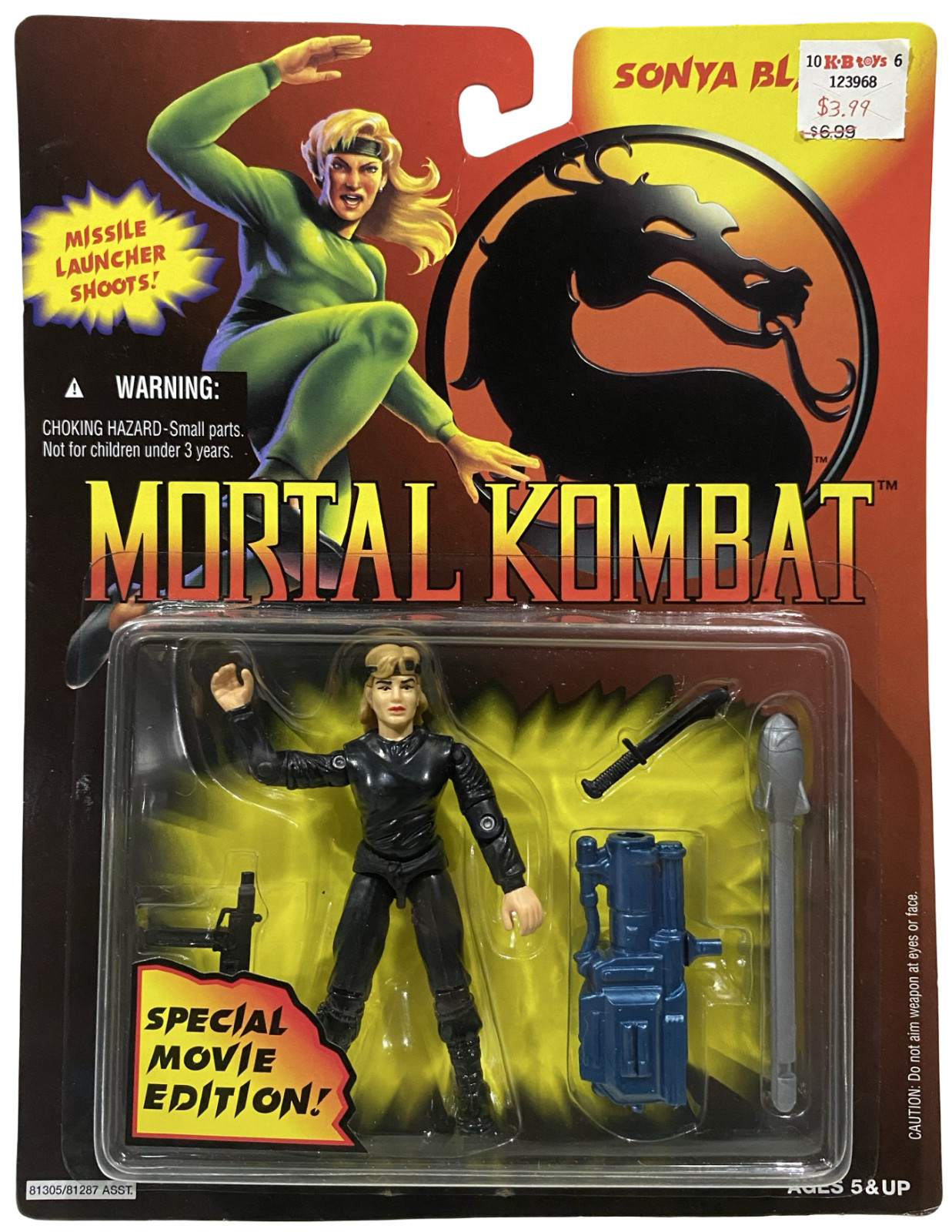 Modellino Mortal Kombat Sonya Blade edizione speciale film NUOVO vintage 1994 Sonja