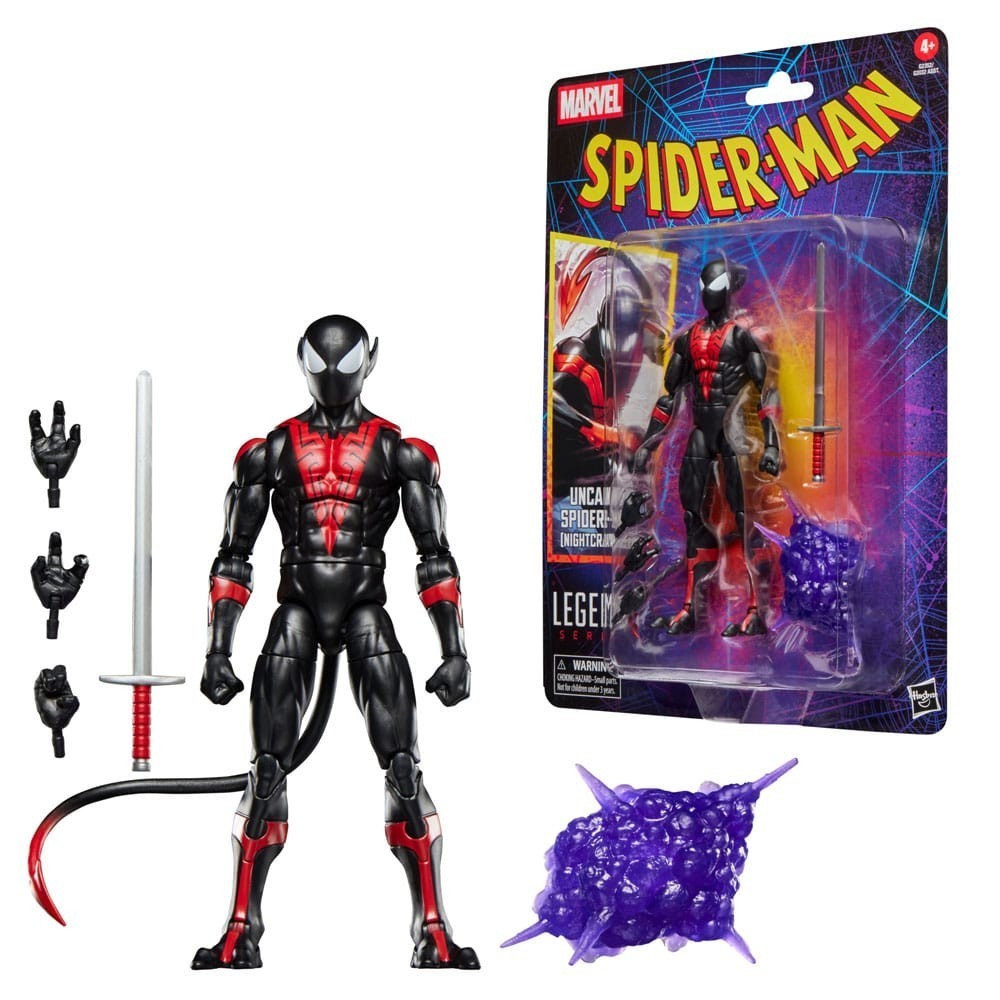 Figurina Spider-Man Uncanny (Nightcrawler) Marvel Legends fumetti retrò vintage