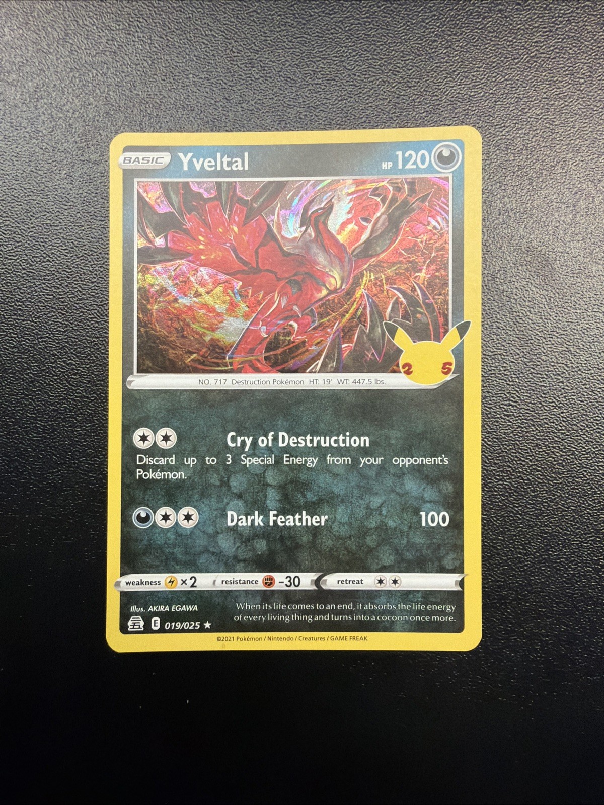 Yveltal 019/025 Holo 25th Celebrations 