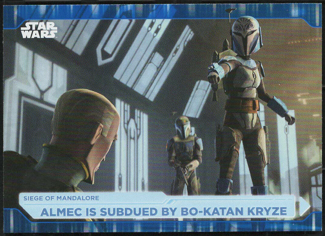 2021 Topps Star Wars: Battle Plans BLUE PARALLEL #35...ALMEC È SOTTOMESSO