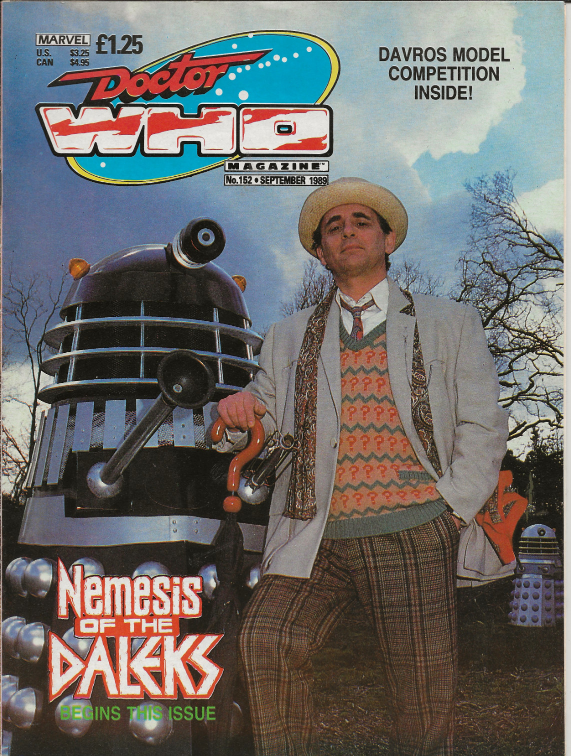 Doctor Who Magazine Issue 152  September 1989  Sylvester McCoy Doctor 7 on cover