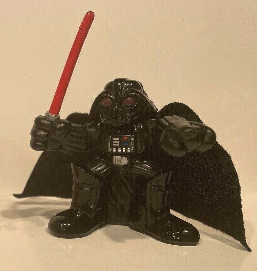 Hasbro LFL 2001 2,5" Star Wars Eroi Galattici Darth Vader con mantello e spada laser