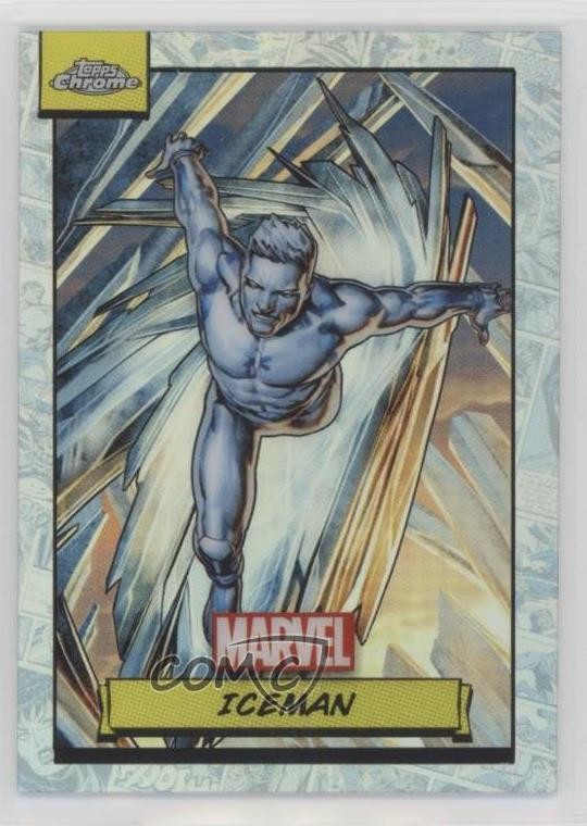 2024 Topps Chrome Marvel rifrattore Iceman #84 3s8