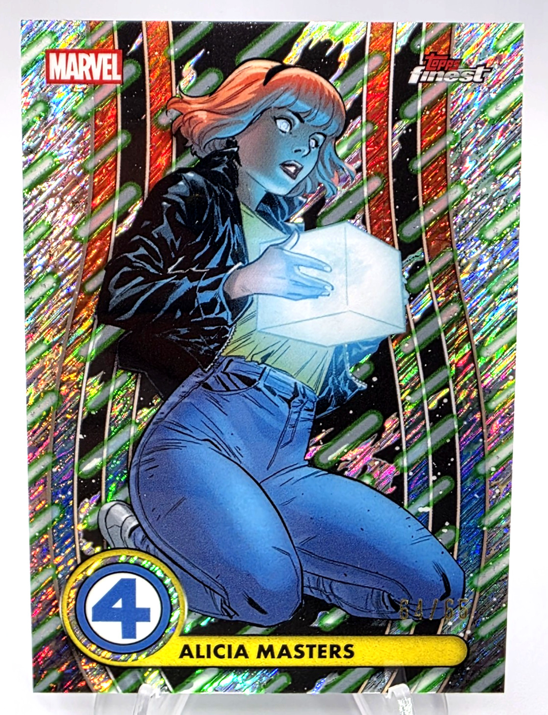 2026 Topps Finest Fantastic Four rifrattore a raggi cosmici /65 Alicia Masters