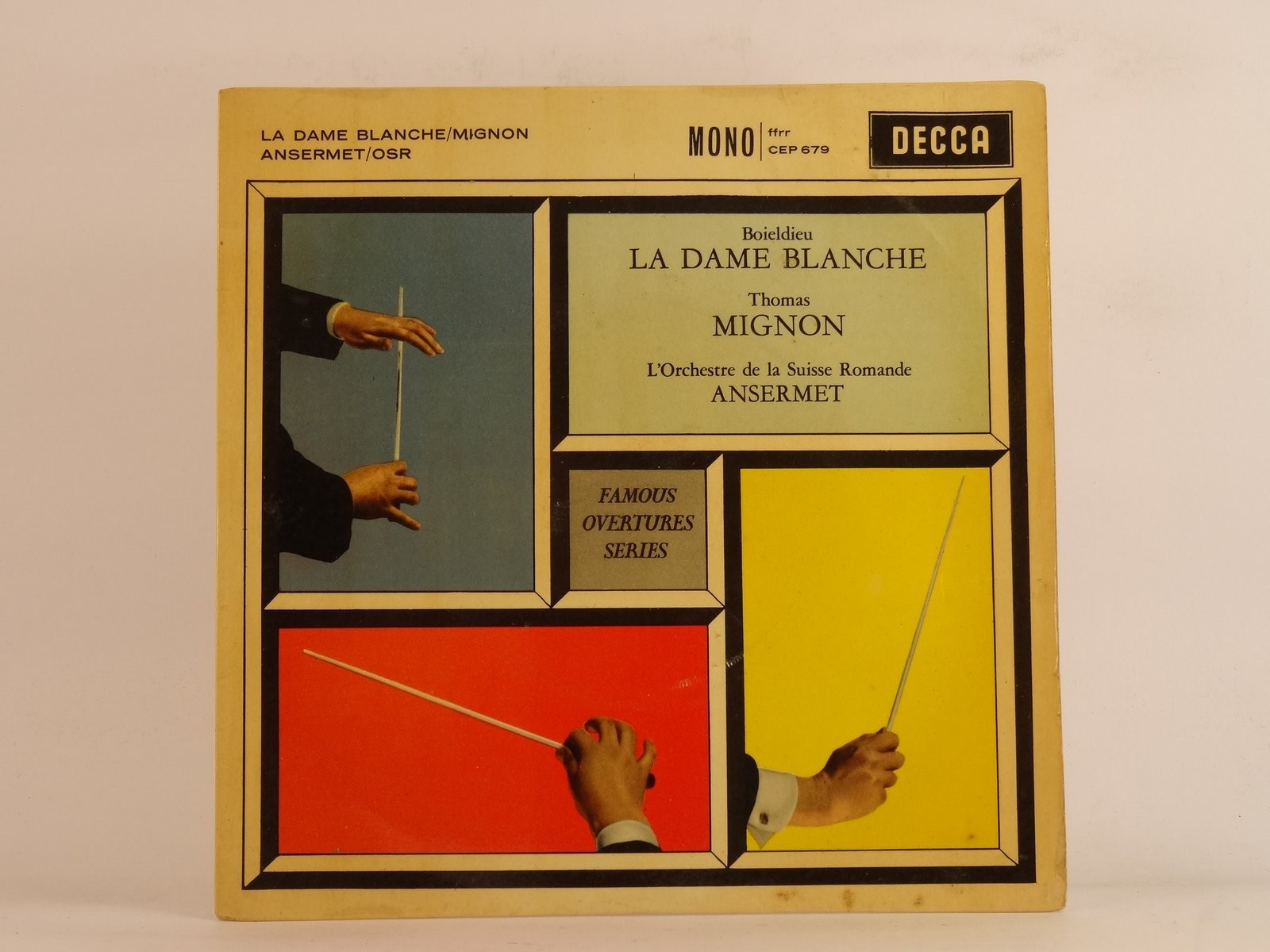 ERNEST ANSERMET LA DAME BLANCHE (108) 2 Track 7" Single including Picture Sleeve