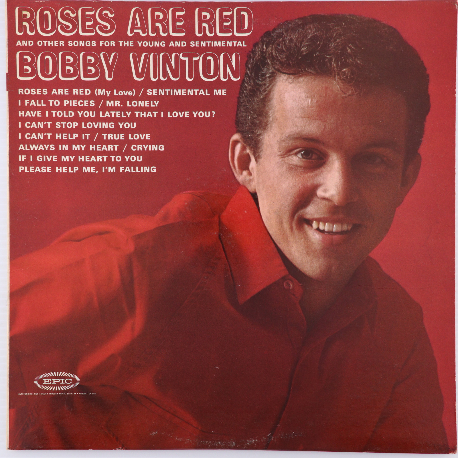 Bobby Vinton – Roses Are Red & Other Songs - 1962 Mono Vinyl LP Epic – LN 24020
