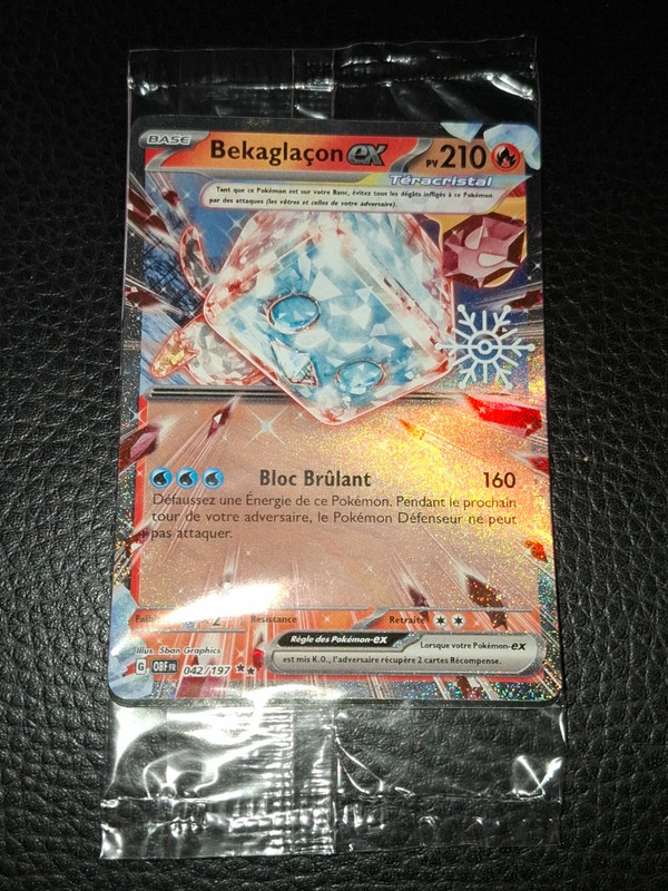 Bekaglacon ex teracristal 042/197 ev03 scellée stamp cosmo noel
