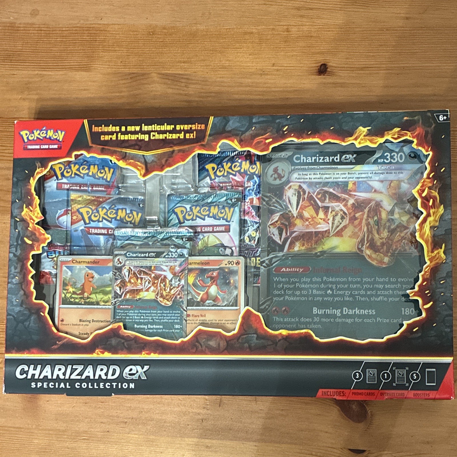 Pokémon TCG Charizard ex Scatola Collezione Speciale - Promo, Carta Jumbo e Booster