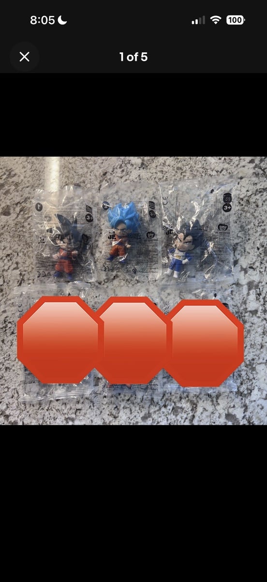 🔥HOT! Burger King x Dragon Ball Super set of 3 mini figures, brand new