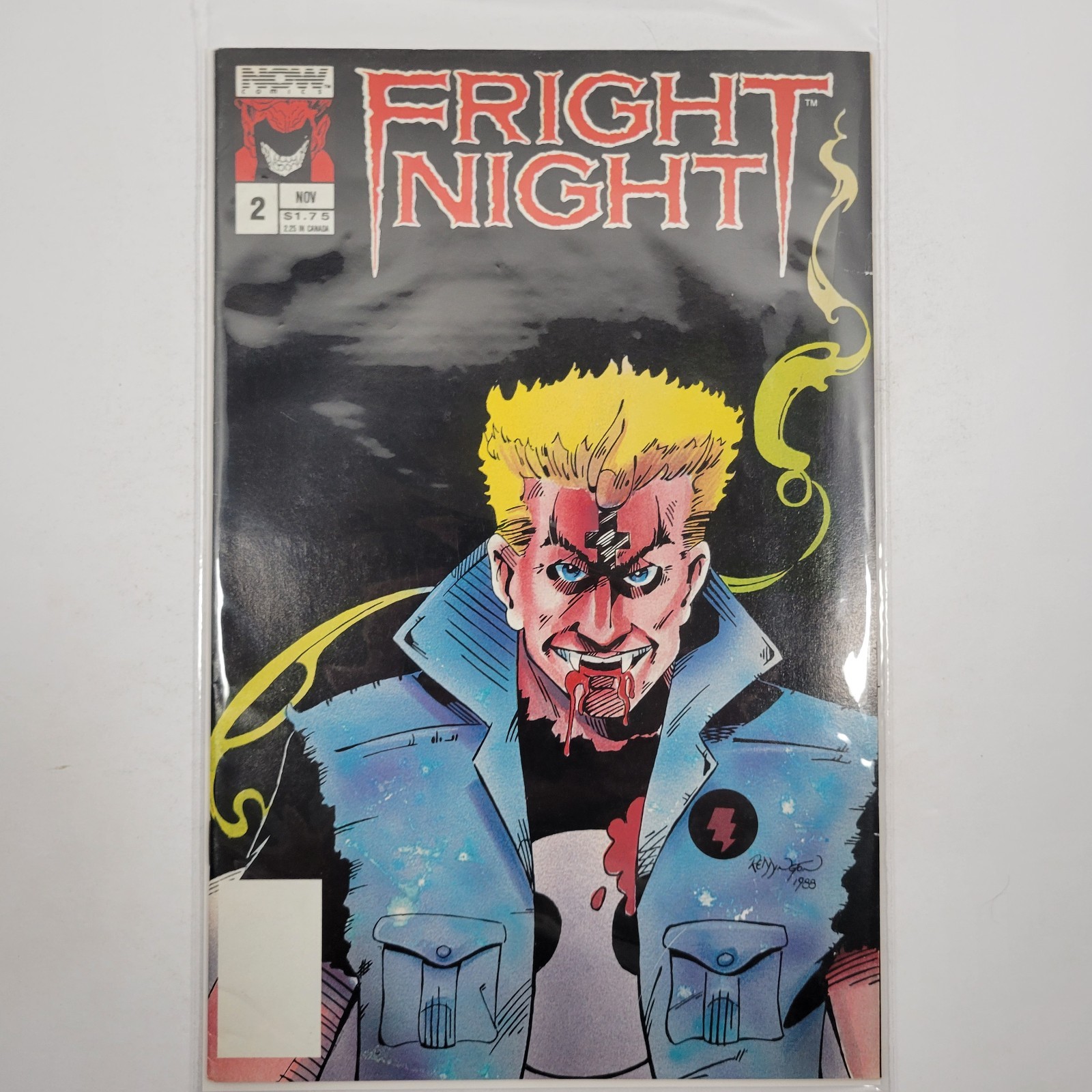Fright Night #2 variante da edicola (NOW Comics novembre 1988) (buono)