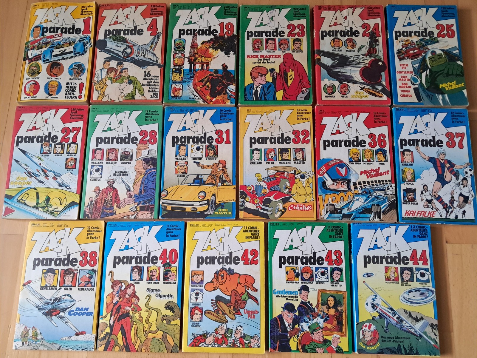 Zack Parade - Raccolta 17 libri tascabili a fumetti del 1973-81 corallo